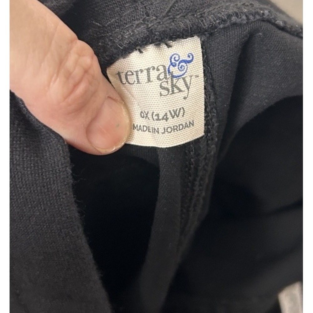 Terra & Sky Black Pocket Short Women's Pull On Drawstring Size 0X 14W NEW NWT - Picture 10 of 10